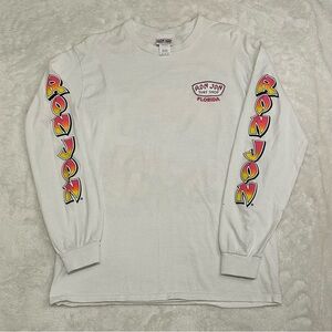 Ron Jon Surf Shop Long Sleeve White Tee Size M Unisex